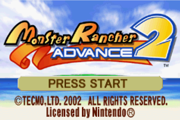 Monster Rancher Advance 2 Title Screen
